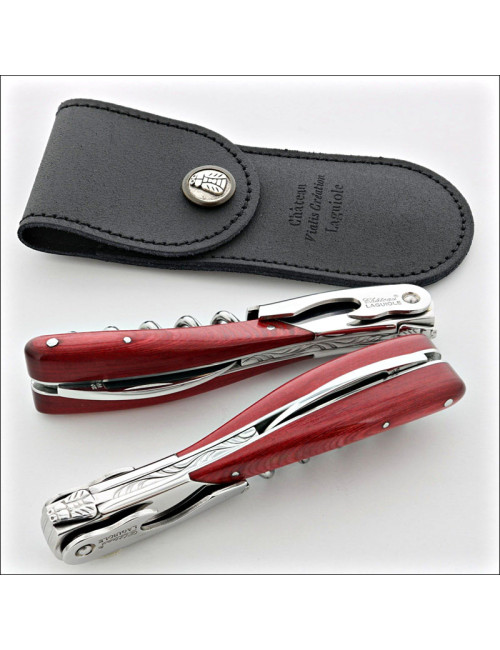 Couteau sommelier CHATEAU LAGUIOLE Collection Melchior Stamina rouge