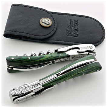 Couteau sommelier CHATEAU LAGUIOLE Collection Melchior Stamina vert