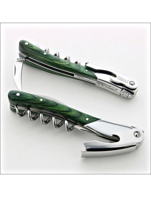 Couteau sommelier CHATEAU LAGUIOLE Collection Melchior Stamina vert