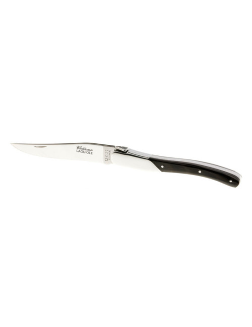 Couteau pliant CHATEAU LAGUIOLE Collection Signature Corne noire
