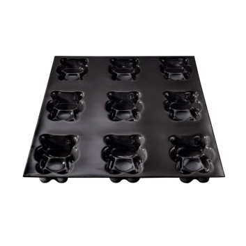 Moule à gâteau 9 oursons FLEXIPAN en silicone 38x28.5cm