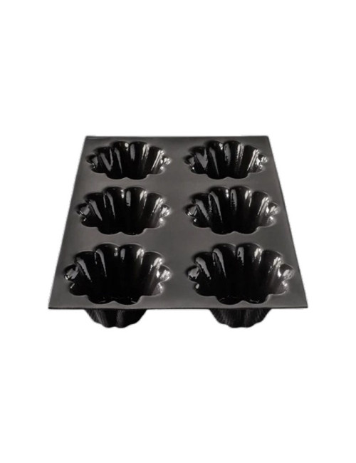 Moule à gâteau 6 briochettes FLEXIPAN en silicone 29.5x19.5cm