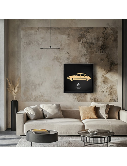 Cadre mural ERIC HARDY 50x50cm DS 1969 acier et bois