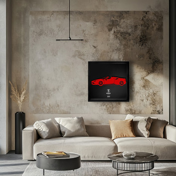 Cadre mural ERIC HARDY 50x50cm FERRARI SF 90 acier et bois