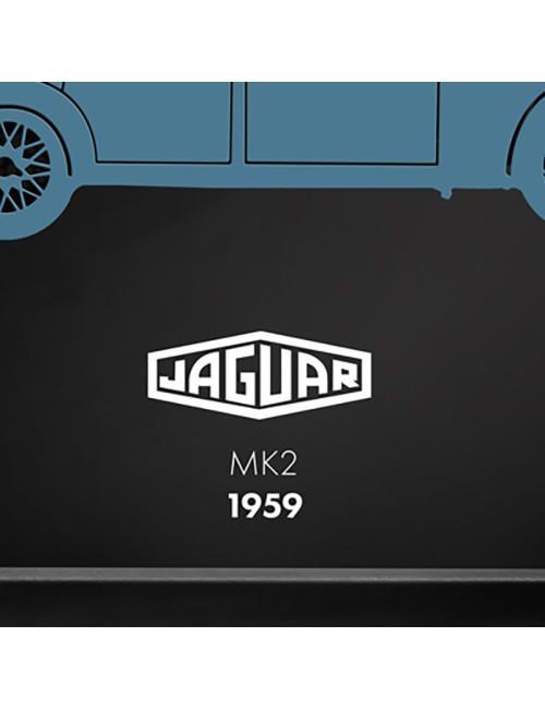Cadre mural ERIC HARDY 50x50cm JAGUAR MK2 acier et bois