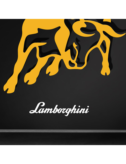 Cadre mural ERIC HARDY 50x50cm LOGO LAMBORGHINI acier et bois