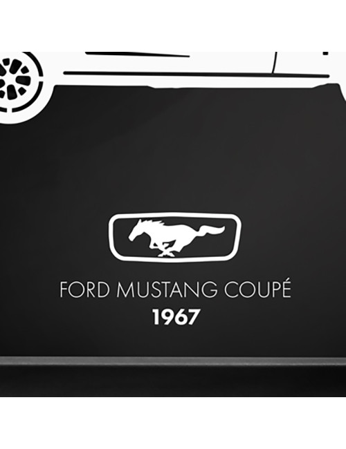 Cadre mural ERIC HARDY 50x50cm MUSTANG COUPE acier et bois