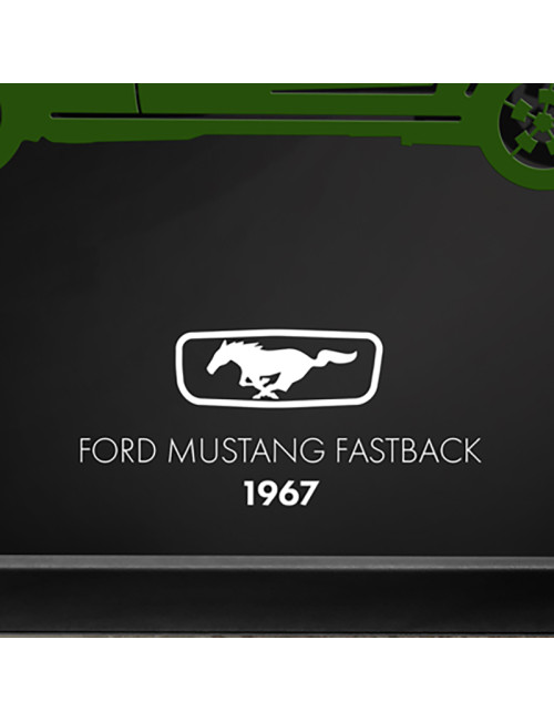 Cadre mural ERIC HARDY 50x50cm MUSTANG FASTBACK acier et bois