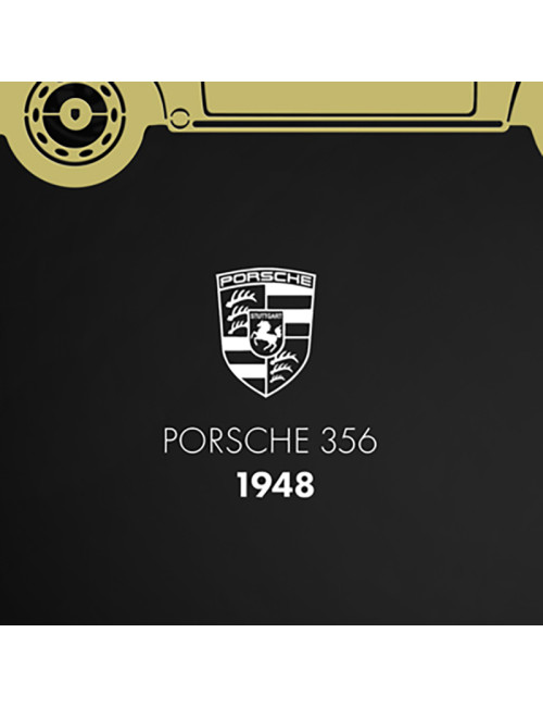 Cadre mural ERIC HARDY 50x50cm PORSCHE 356 acier et bois