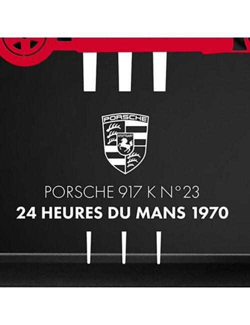 Cadre mural ERIC HARDY 50x50cm PORSCHE 917 N°23 acier et bois