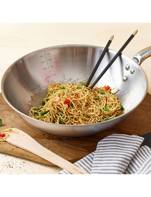Wok DE BUYER Alchimy 28cm en inox