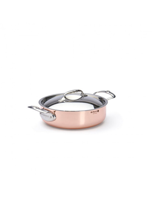 Sautoir DE BUYER Inocuivre cuivre-inox avec couvercle - 3 tailles