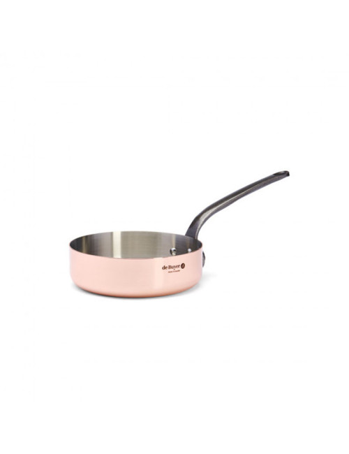 Sauteuse droite DE BUYER Inocuivre cuivre-inox poignée fonte - 4 tailles