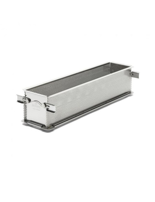 Moule rectangulaire DE BUYER pliant Géoforme en inox perforé - 2 tailles