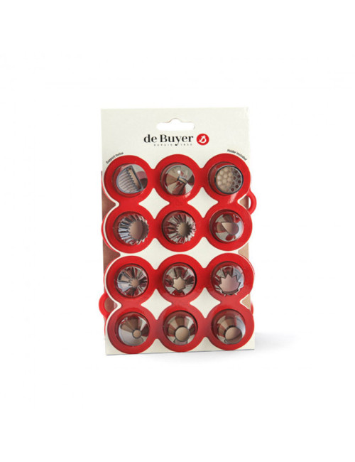 Coffret mix de 12 douilles DE BUYER pour Le Tube