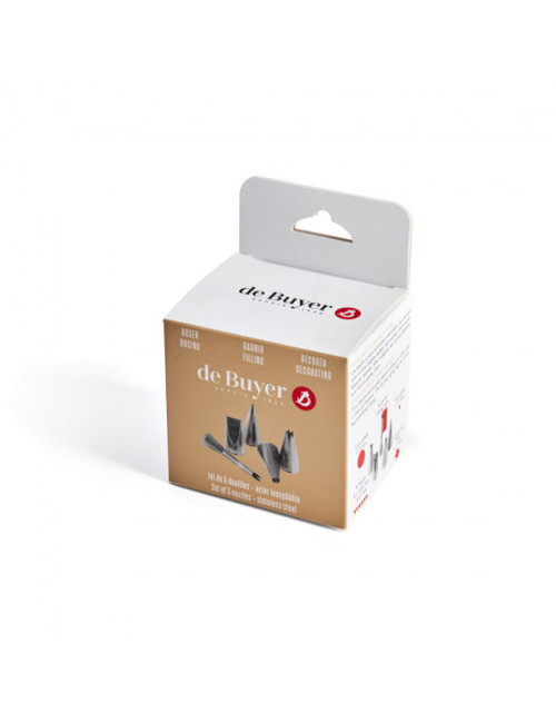Coffret de 5 douilles à pâtisserie DE BUYER en inox