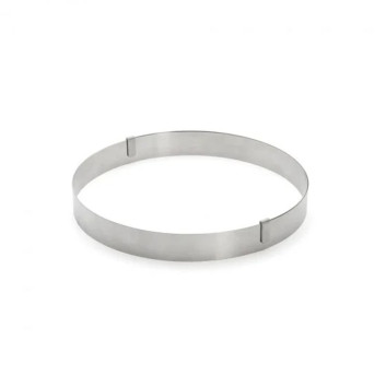 Cercle à pâtisserie à tarte DE BUYER rond extensible de 18 à 36cm en inox