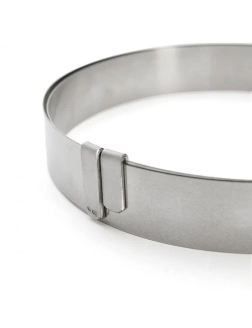 Cercle à pâtisserie à tarte DE BUYER rond extensible de 18 à 36cm en inox
