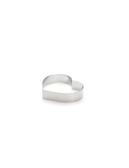 Cercle à pâtisserie tarte DE BUYER coeur en inox - 2 tailles