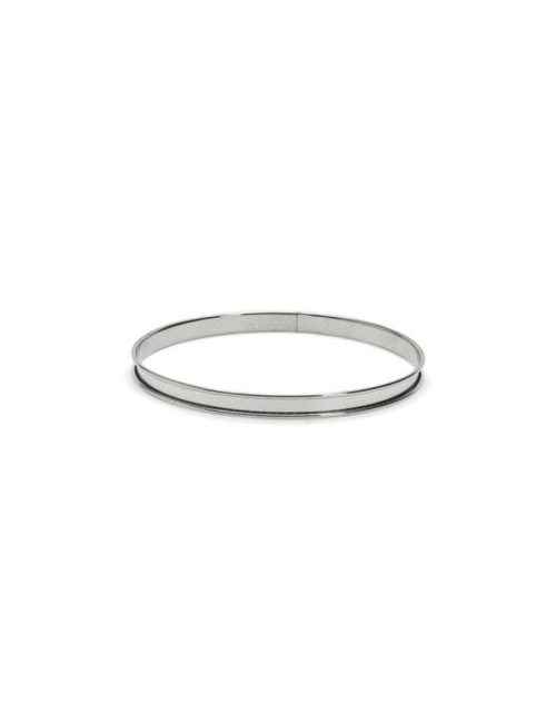 Cercle à tarte DE BUYER en inox perforé 24cm hauteur 2cm