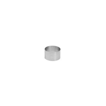 Cercle à tarte DE BUYER en inox perforé hauteur 4.5cm - 3 tailles