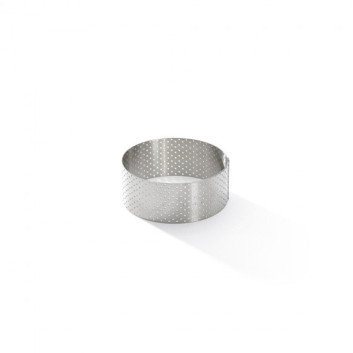 Cercle à tarte DE BUYER rond avec bord droit en inox hauteur 3.5cm - 4 tailles