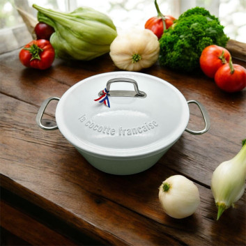 Cocotte en fonte LA COCOTTE FRANCAISE 26cm Blanc neige des massifs pyrénéens