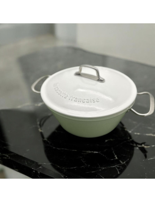 Cocotte en fonte LA COCOTTE FRANCAISE 26cm Blanc neige des massifs pyrénéens