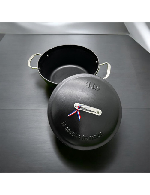 Cocotte en fonte LA COCOTTE FRANCAISE 26cm Noir intense café parisien