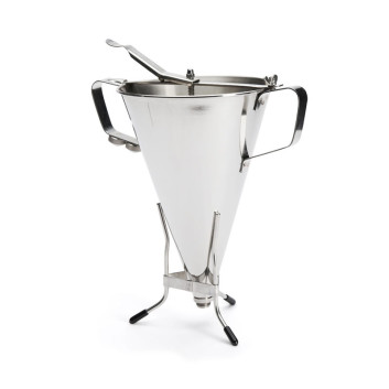 Entonnoir à piston DE BUYER en inox Kwik Max 3.3L avec pied