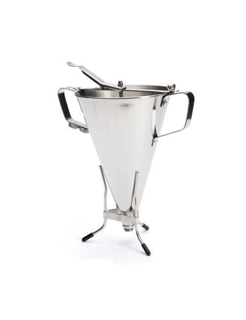 Entonnoir à piston DE BUYER en inox Kwik Max 3.3L avec pied
