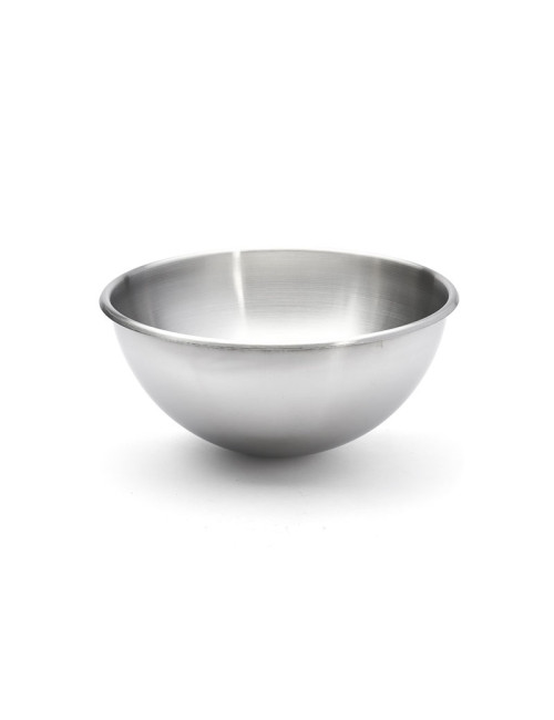 Bassine demi-sphérique DE BUYER en inox bord roulé ouvert - 2 tailles