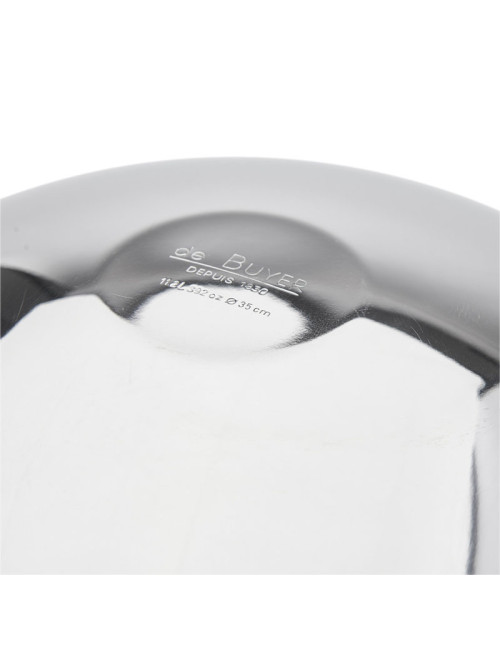 Bassine demi-sphérique DE BUYER en inox bord roulé ouvert - 2 tailles