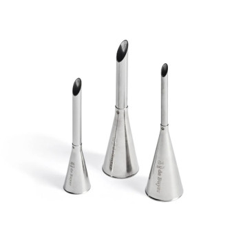 Lot de 3 douilles à garnir DE BUYER en inox