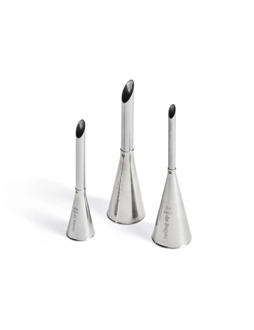 Lot de 3 douilles à garnir DE BUYER en inox