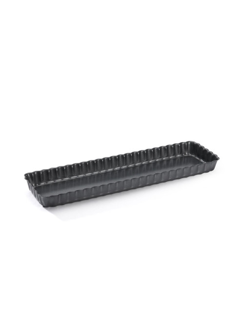 Moule à tarte rectangulaire DE BUYER fond amovible en acier antiadhésif - 2 tailles
