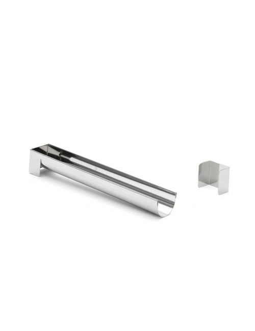 Gouttière à bûche ronde DE BUYER en inox - 3 tailles