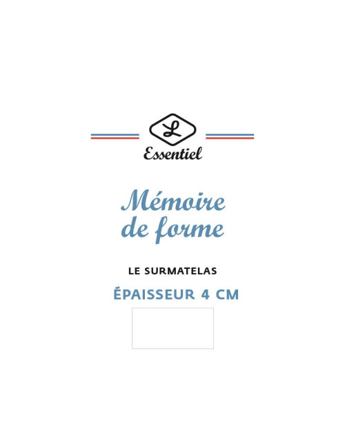 Surmatelas LESTRA Essentiel Mémoire de forme - 5 tailles