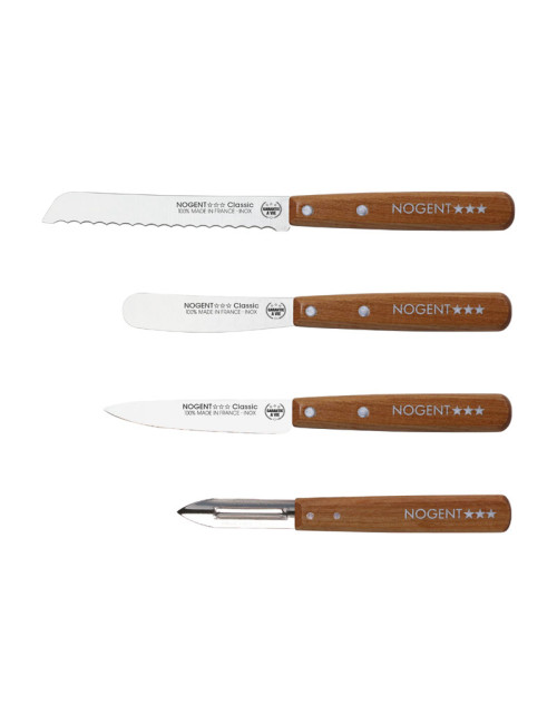Coffret Chefs Apéro Cerisier NOGENT 4 pièces couteaux
