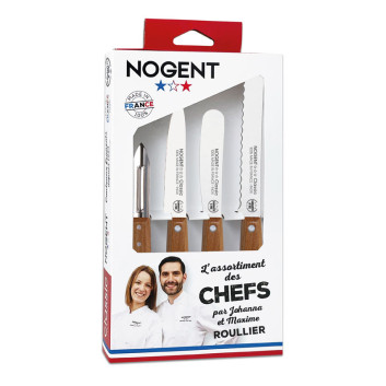 Coffret Chefs Apéro Cerisier NOGENT 4 pièces couteaux