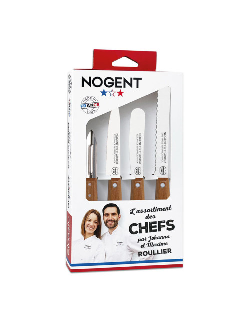 Coffret Chefs Apéro Cerisier NOGENT 4 pièces couteaux