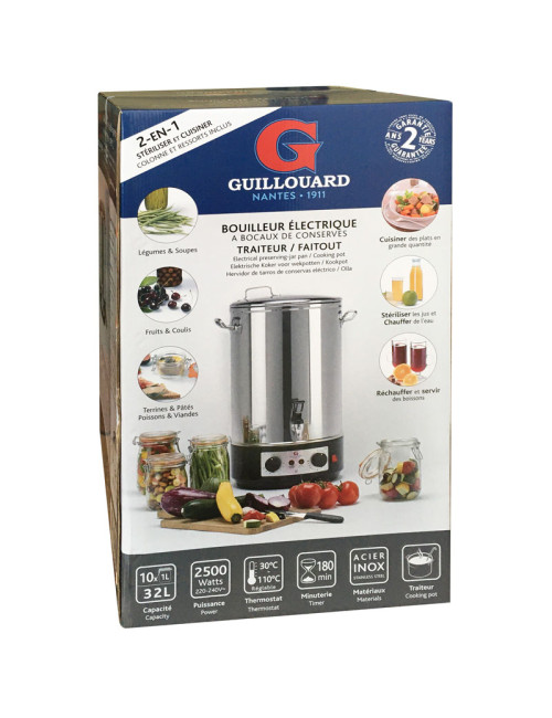 Bouilleur Traiteur GUILLOUARD en inox pour 10 bocaux 32L
