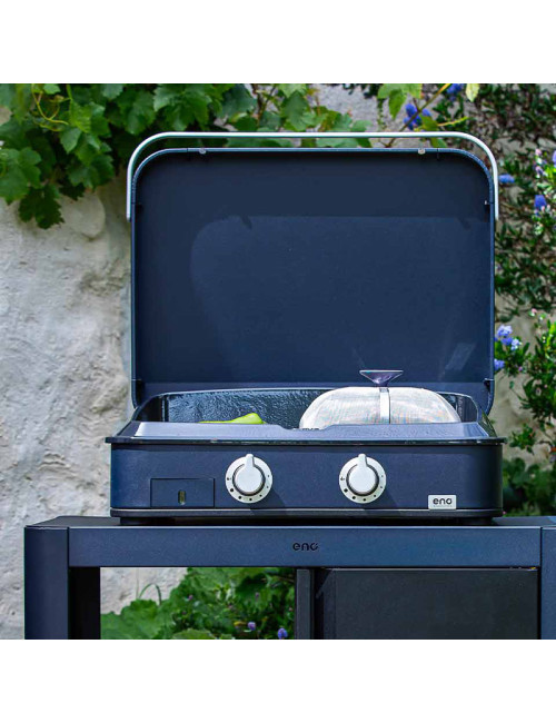 Plancha gaz ENO Enosign 65cm 2 brûleurs - 2 coloris