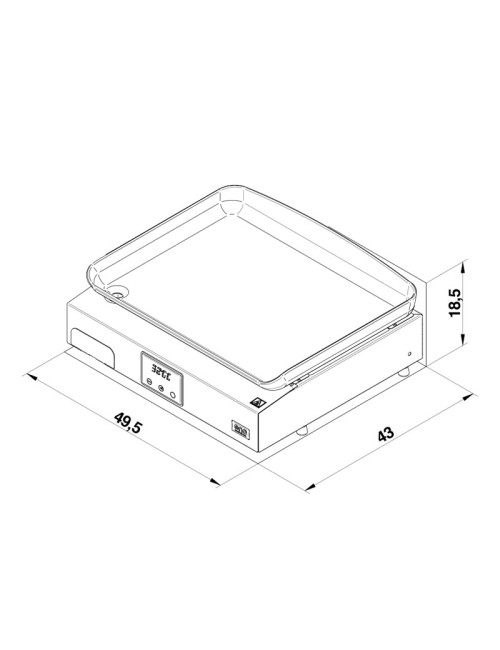 Plancha électrique ENO Initial 50cm inox