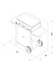 Combo plancha gaz chariot ENO Initial 65cm 3 brûleurs inox noir
