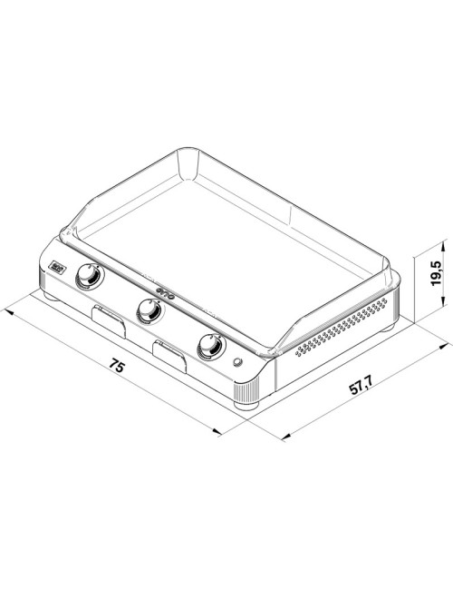 Plancha gaz ENO Fusion 75cm 3 brûleurs - 2 coloris