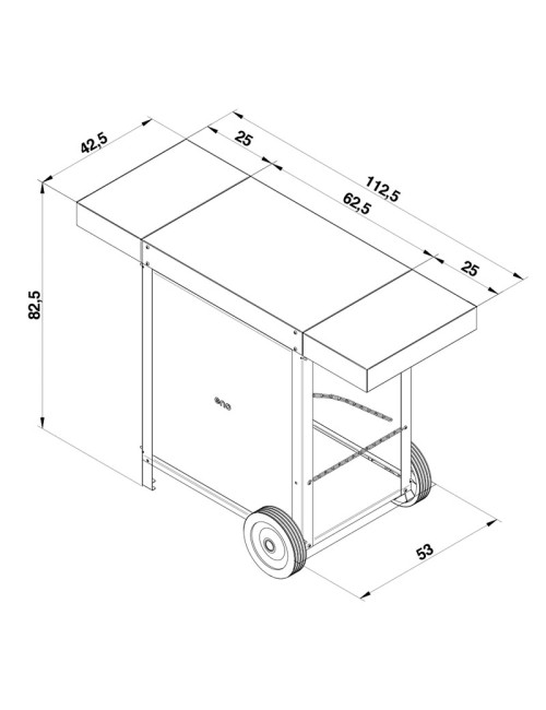 Chariot Oscar pour plancha ENO - 2 coloris