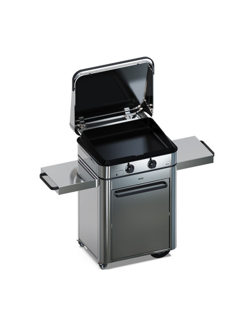 Combo plancha gaz chariot ENO Enosign 65cm 2 brûleurs - 3 coloris