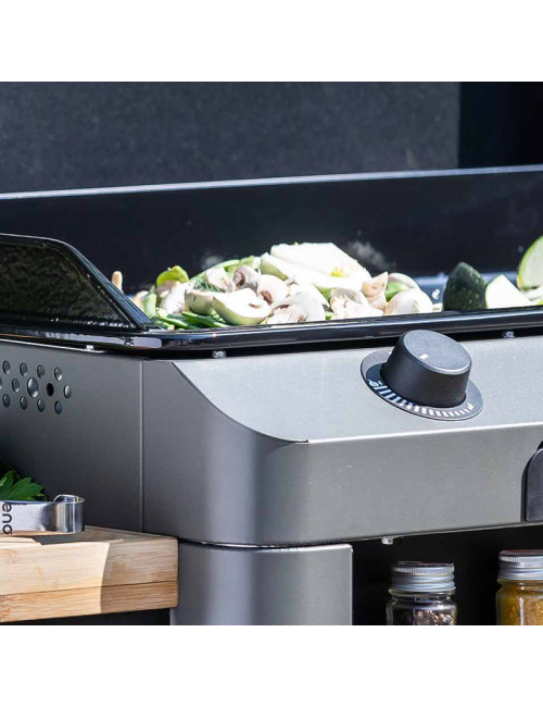 Combo plancha gaz chariot ENO Fusion 75cm 2 brûleurs - 2 coloris