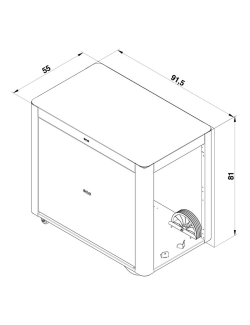 Chariot Achille avec rideau pour plancha ENO - 3 coloris
